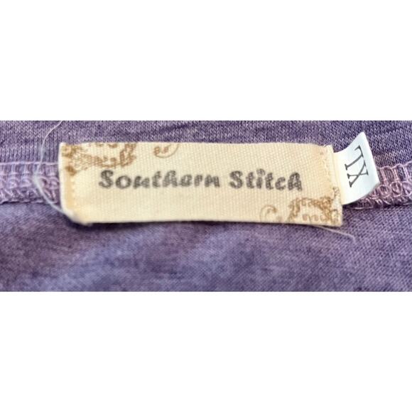 SOUTHERN STITCH SHORT SLEEVE FALL-HALLOWEEN CASUAL T-SHIRT, WOMENS, XL, PURPLE - Picture 8 of 9